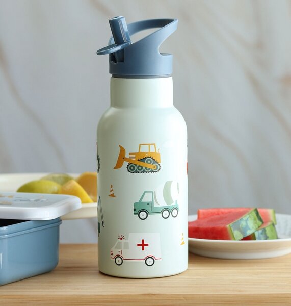 A Little Lovely Company - nerezová lahev na pití, 350 ml - vozidla