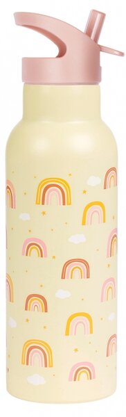 A Little Lovely Company - nerezová lahev na pití, 500 ml - duha
