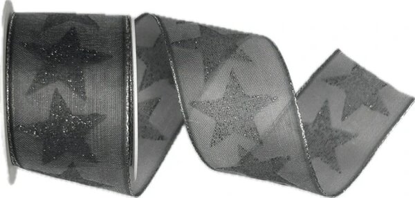 Vánoční stuha organzová GRANIT HEAVEN 40mm x 2m (14,-Kč/m)