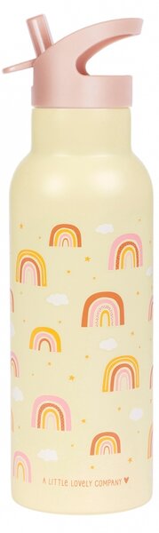 A Little Lovely Company - nerezová lahev na pití, 500 ml - duha