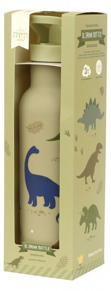 A Little Lovely Company - nerezová lahev na pití, 500 ml - dinosauři