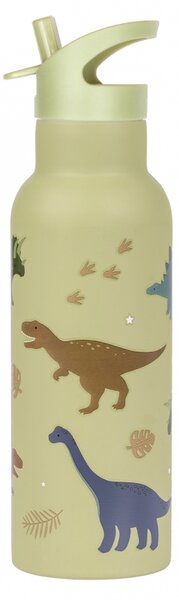 A Little Lovely Company - nerezová lahev na pití, 500 ml - dinosauři