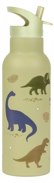 A Little Lovely Company - nerezová lahev na pití, 500 ml - dinosauři
