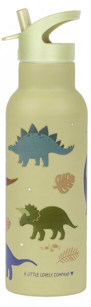 A Little Lovely Company - nerezová lahev na pití, 500 ml - dinosauři
