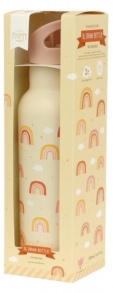A Little Lovely Company - nerezová lahev na pití, 500 ml - duha