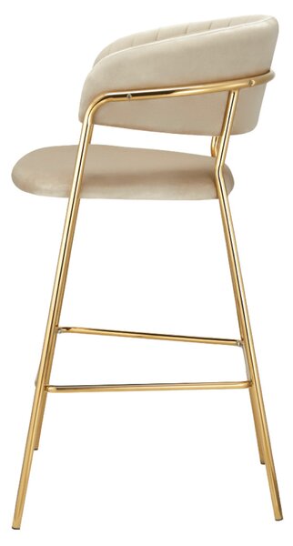 Designové jídelní křeslo Dasmin 1 New (béžová + zlatá)