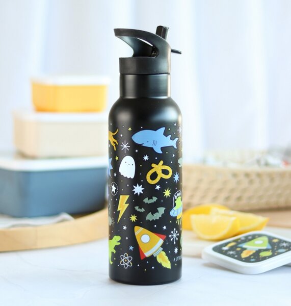 A Little Lovely Company - nerezová lahev na pití, 500 ml - vesmír
