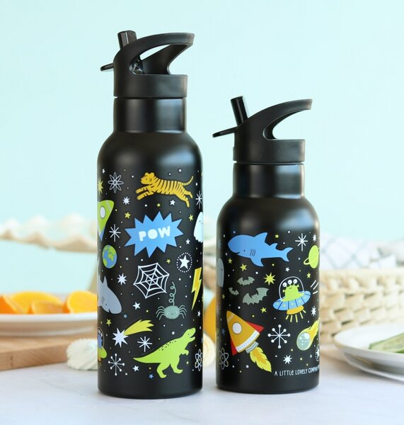 A Little Lovely Company - nerezová lahev na pití, 500 ml - vesmír