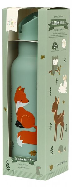 A Little Lovely Company - nerezová lahev na pití, 500 ml - kamarádi z lesa