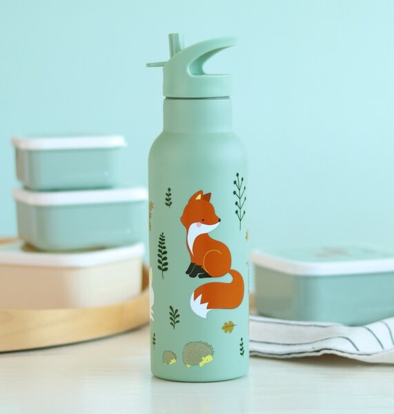 A Little Lovely Company - nerezová lahev na pití, 500 ml - kamarádi z lesa