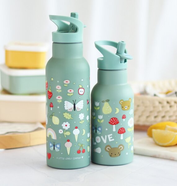 A Little Lovely Company - nerezová lahev na pití, 500 ml - radost