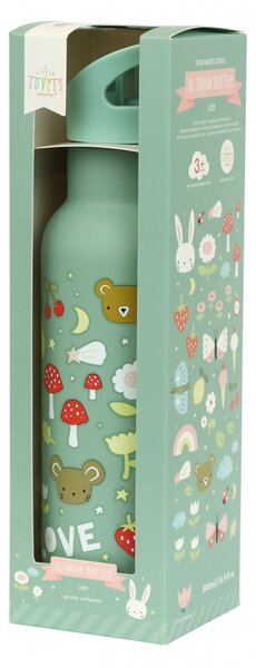 A Little Lovely Company - nerezová lahev na pití, 500 ml - radost