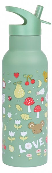 A Little Lovely Company - nerezová lahev na pití, 500 ml - radost