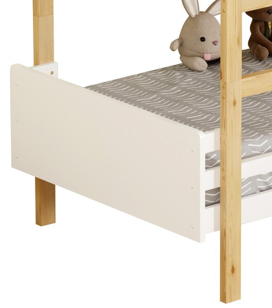 Patrová postel 200x90 cm Dealers 1 (dub + bílá) (s rošty)