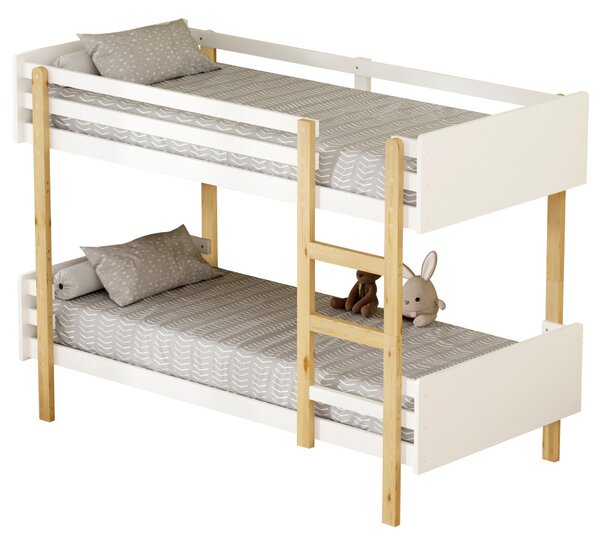 Patrová postel 200x90 cm Dealers 1 (dub + bílá) (s rošty)
