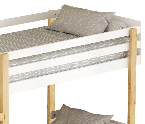 Patrová postel 200x90 cm Dealers 1 (dub + bílá) (s rošty)