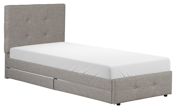 Jednolůžková postel 90 cm Duodecimo 1 (světle šedá) (s roštem) (s úl. prostorem)