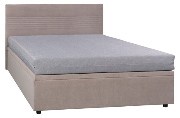 Manželská postel 160 cm Rubin 1 (béžová) (s roštem) (s úl. prostorem)