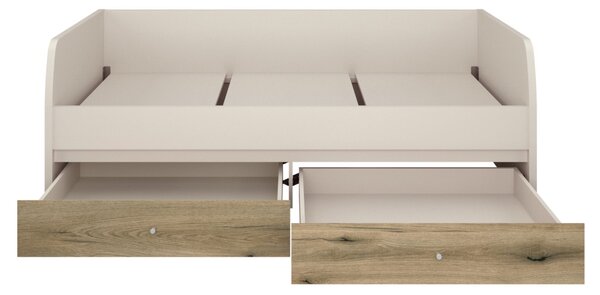 Jednolůžková postel 90 cm Kuerten 1 (kašmír + dub evoke) (s roštem) (s úl. prostorem)
