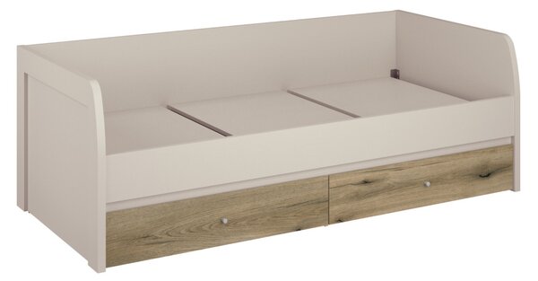 Jednolůžková postel 90 cm Kuerten 1 (kašmír + dub evoke) (s roštem) (s úl. prostorem)