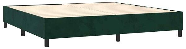 Box spring postel s matrací tmavě zelená 200x200 cm samet 3142986