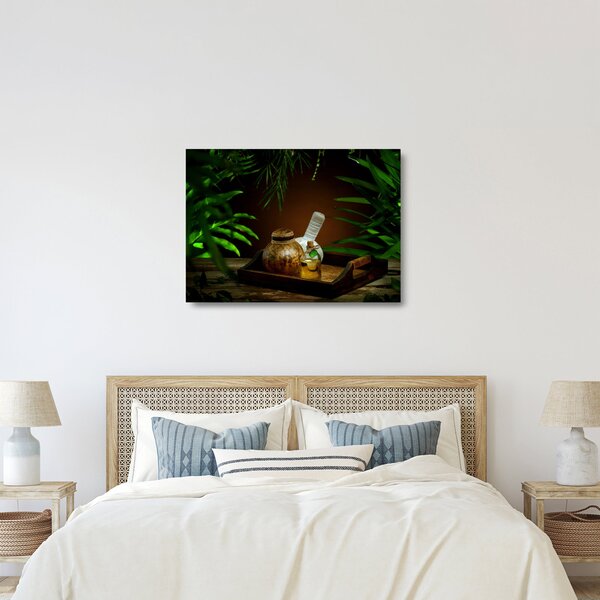 Skleněný obraz spa věcí (70x50 cm)