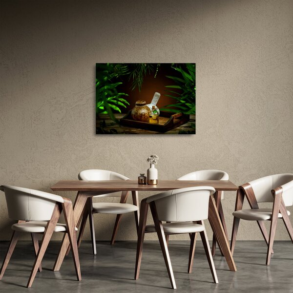 Skleněný obraz spa věcí (70x50 cm)