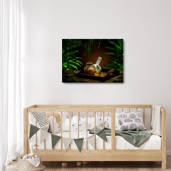 Skleněný obraz spa věcí (70x50 cm)
