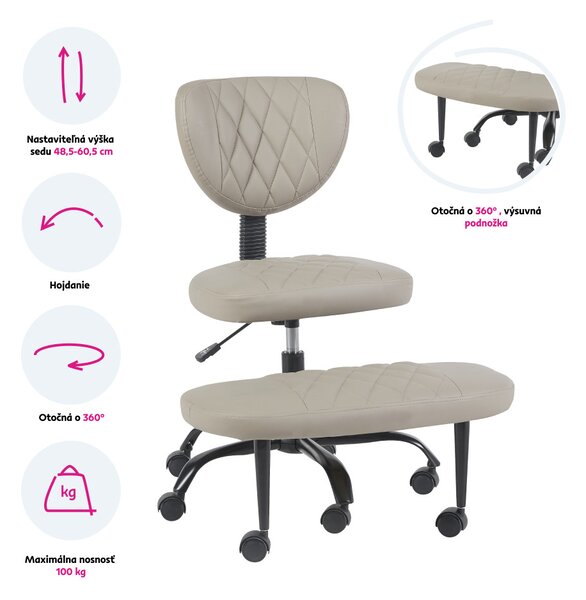 Ergonomická klekačka Seriamente 1 (šedohnědá)