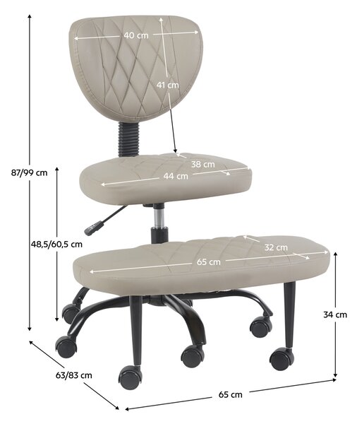 Ergonomická klekačka Seriamente 1 (šedohnědá)