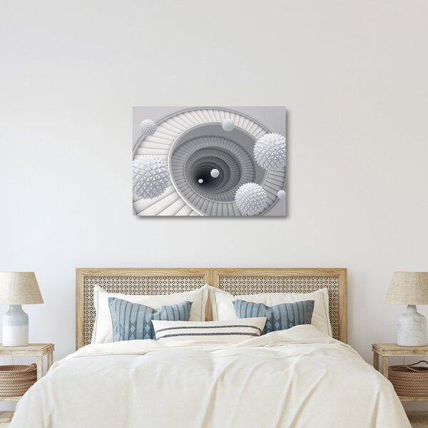 Skleněný obraz 3D abstrakce (70x50 cm)