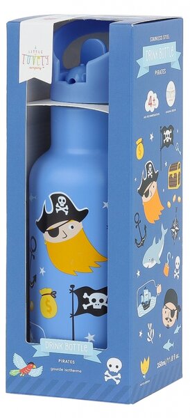 A Little Lovely Company - nerezová láhev na pití, 350 ml - piráti