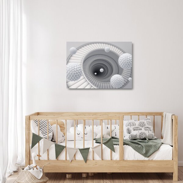 Skleněný obraz 3D abstrakce (70x50 cm)