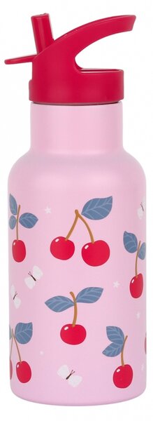 A Little Lovely Company - nerezová láhev na pití, 350 ml - třešně