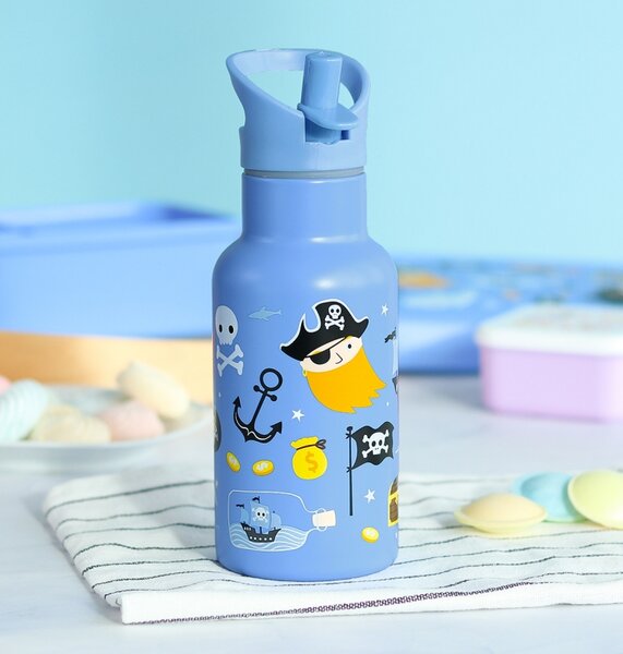 A Little Lovely Company - nerezová láhev na pití, 350 ml - piráti
