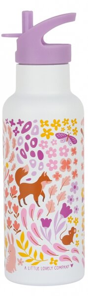 A Little Lovely Company - nerezová láhev na pití, 500 ml - květinová zahrádka
