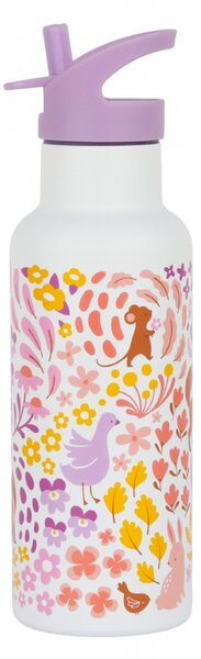 A Little Lovely Company - nerezová láhev na pití, 500 ml - květinová zahrádka