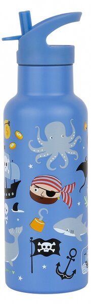 A Little Lovely Company - nerezová láhev na pití, 500 ml - piráti