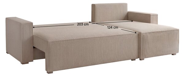 Rohová sedačka Agresiva 1 (sivobéžová taupe) (s úl. prostorem)