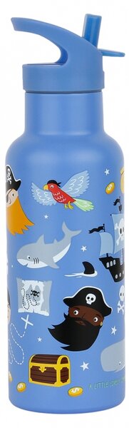 A Little Lovely Company - nerezová láhev na pití, 500 ml - piráti