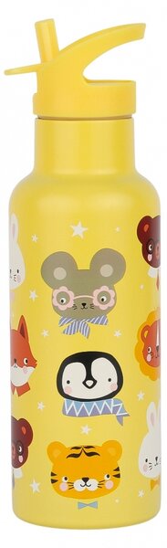 A Little Lovely Company - nerezová láhev na pití, 500 ml - zvířecí kamarádi