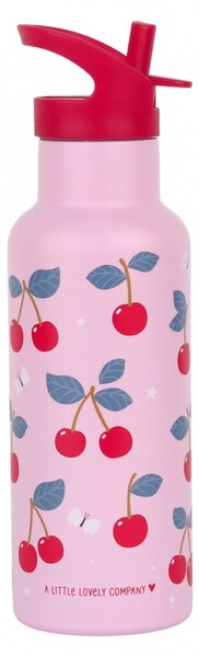 A Little Lovely Company - nerezová láhev na pití, 500 ml - třešně