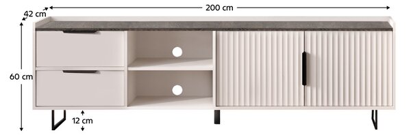 TV skříňka Fabricacion 1 (kašmír + norkový kaštan arvadonna)