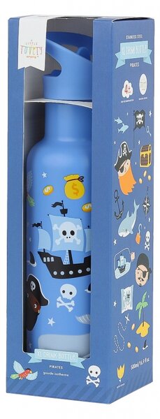 A Little Lovely Company - nerezová láhev na pití, 500 ml - piráti