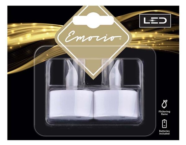 Emocio LED čajová svíčka 2 ks bez časovače