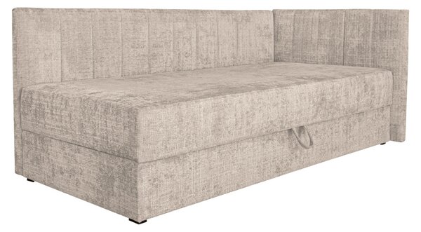 Jednolůžková postel (válenda) 90 cm Lavarse 1 (béžová) (s matrací) (s úl. prostorem)