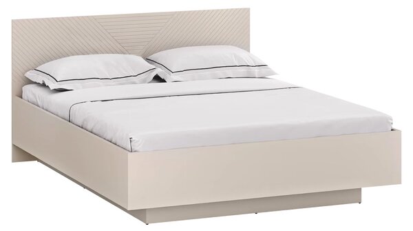 Manželská postel 140 cm Explicaba (kašmír) (s roštem) (s úl. prostorem)