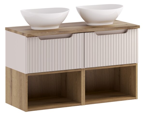 Comad Koupelnová skříňka s deskovým umyvadlem set Nova Cashmere 100 kašmír/dub coast evoke