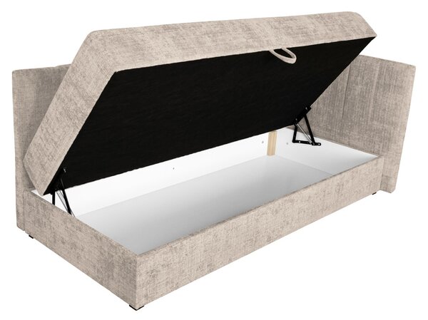 Jednolůžková postel (válenda) 90 cm Lavarse 1 (béžová) (s matrací) (s úl. prostorem)