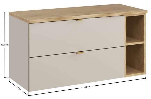 Comad Koupelnová skříňka pod deskové umyvadlo Dalia Cashmere 100 kašmír